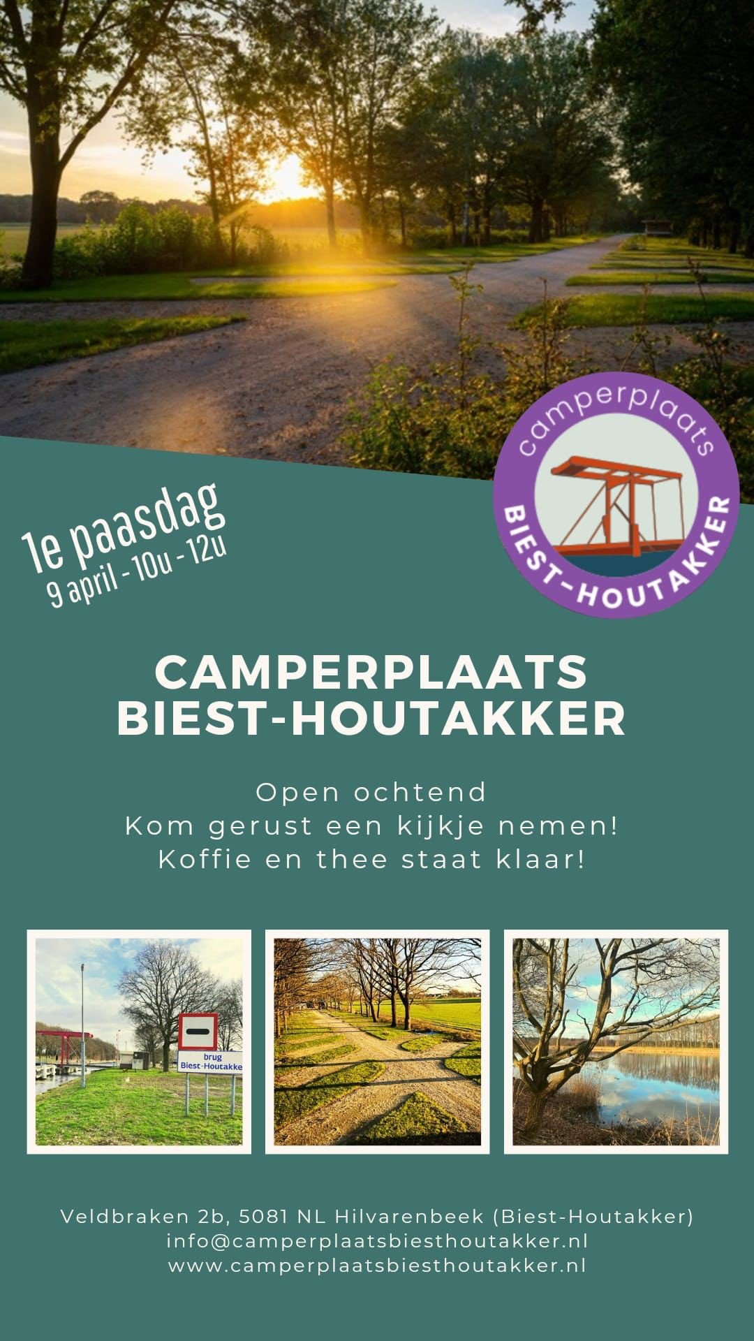 uitnodiging open ochtend Camperplaats Biest-Houtakker
